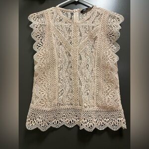 Zara Lace Top - Blush